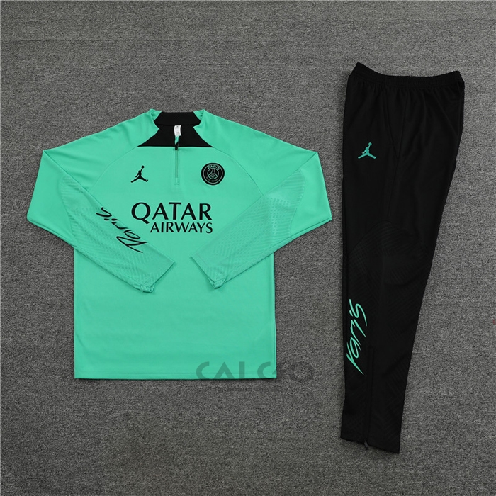 Tuta da Track di Felpa Paris Saint-Germain Jordan 2022-2023 Verde